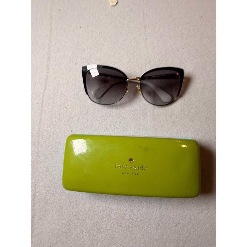 Kate Spade Sunglasses and case Genice/S Black and gold Retro Cateye 57MM Widt